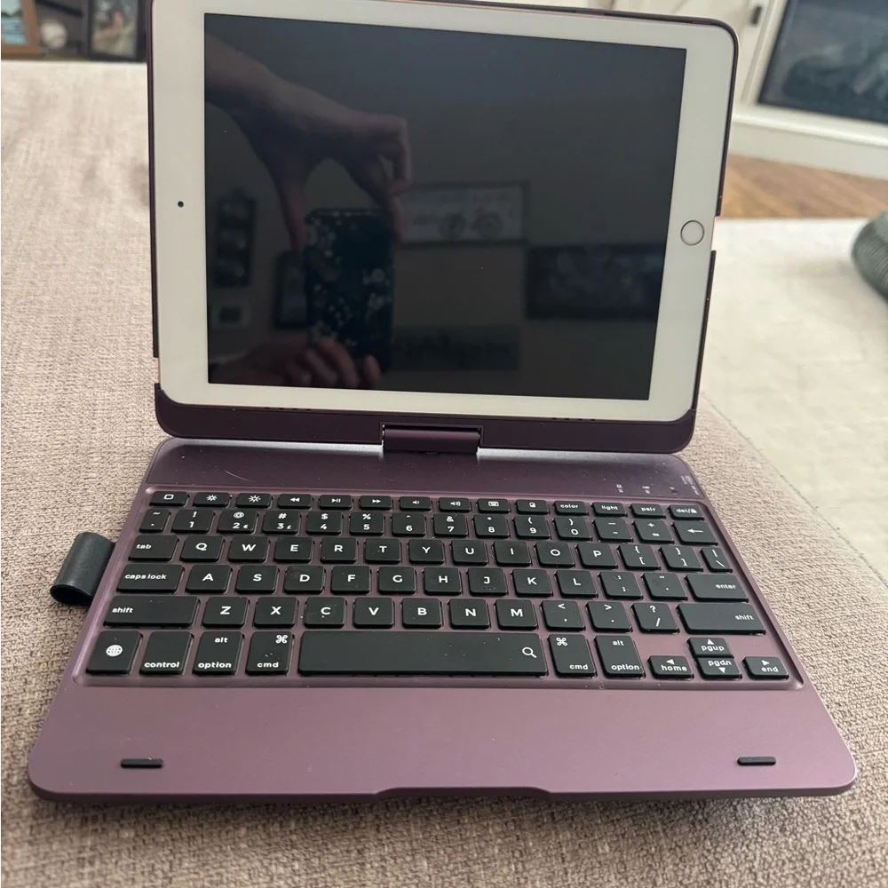 iPad 9.7 Inch Purple Tablet Keyboard Case